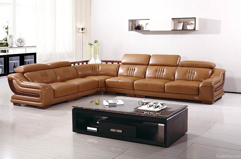 Cheap Modern Design Half Leather Sofa