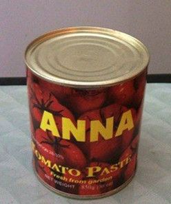 canned tomato paste 28-30%brix, 400g*24tins/carton
