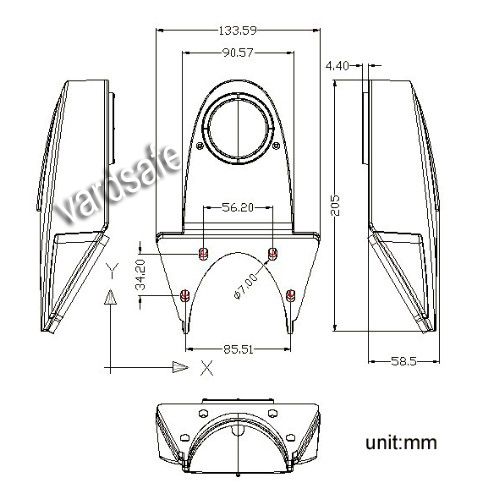 IP68 CCD van camera for MB Sprinter/VW Crafter 