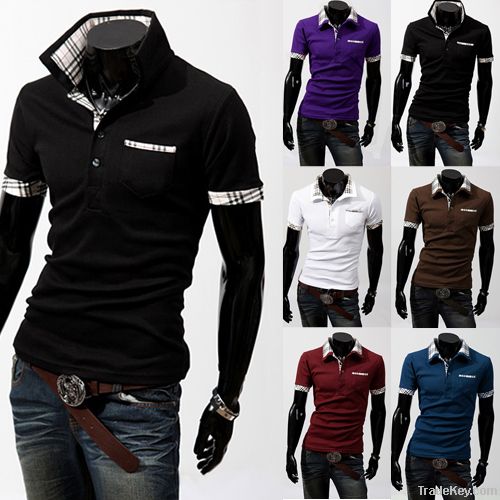 Summer men's best-selling fashion polo shirts with short sleeves