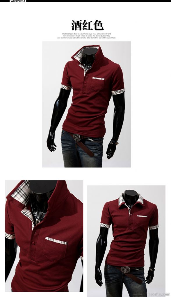 Summer men's best-selling fashion polo shirts with short sleeves
