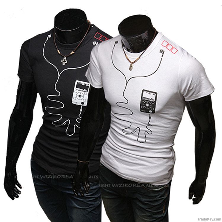 Trend of cultivate one's morality short sleeve t-shirts printed fashio