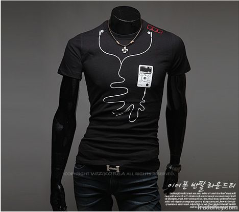 Trend of cultivate one's morality short sleeve t-shirts printed fashio