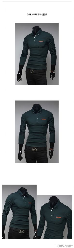 Free shipping! Long sleeve T-shirt POLO unlined upper garment