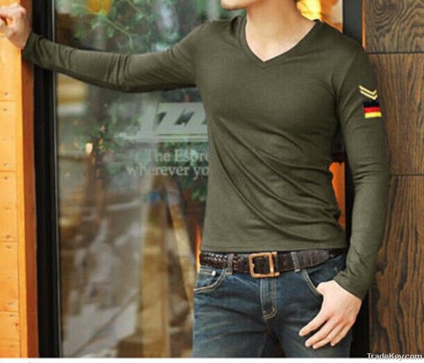 Free shipping! Men's army wind long sleeve T-shirt