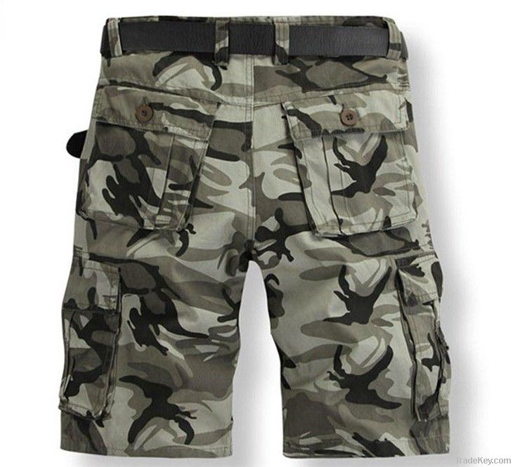 Free shippingMen camouflage pants overalls cotton shorts