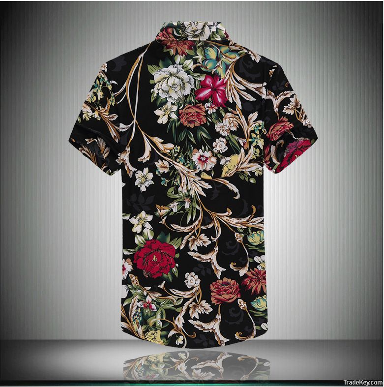 Super big size!Men's fashion printing short sleeve shirt