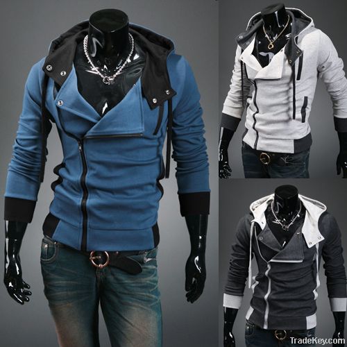 Men hooded cardigan cultivate one's morality men's fleece coat