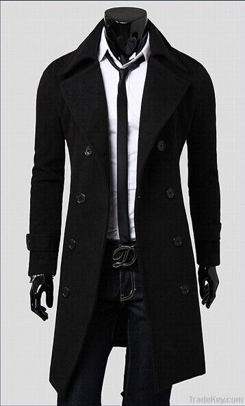 Han edition double-breasted coat fashion cloth trench coat