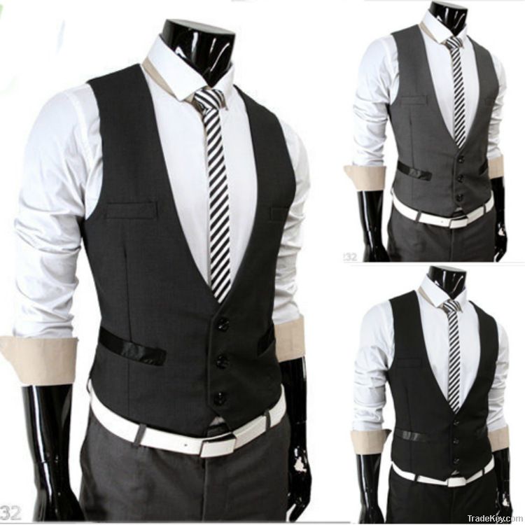 Pure men's cultivate one's morality leisure business small vest