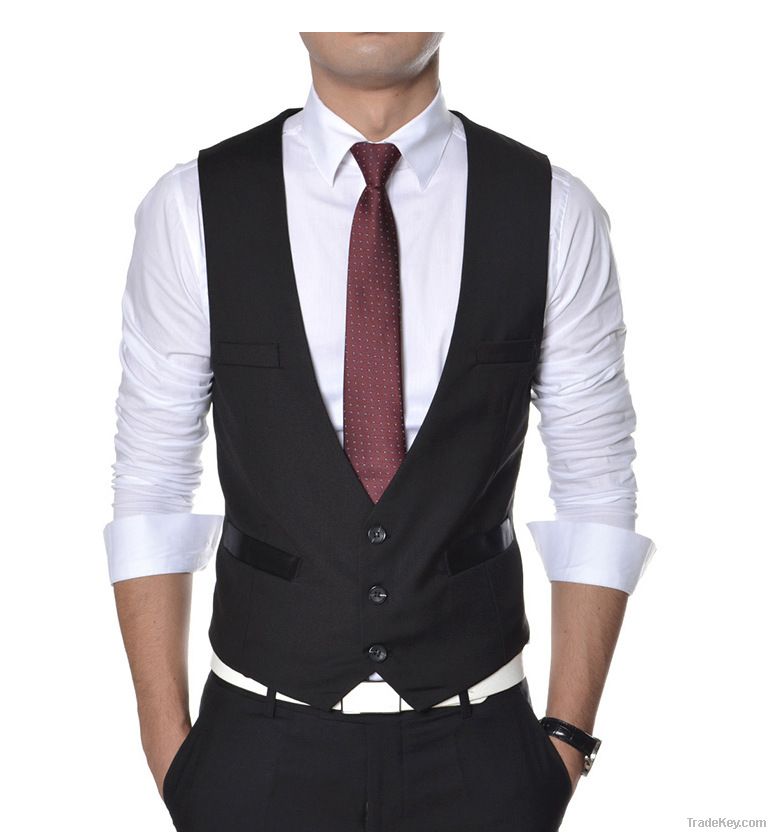 Pure men's cultivate one's morality leisure business small vest