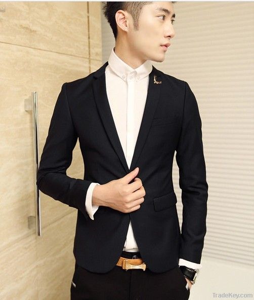 Small suit men's cultivate one's morality neckline metal decoration