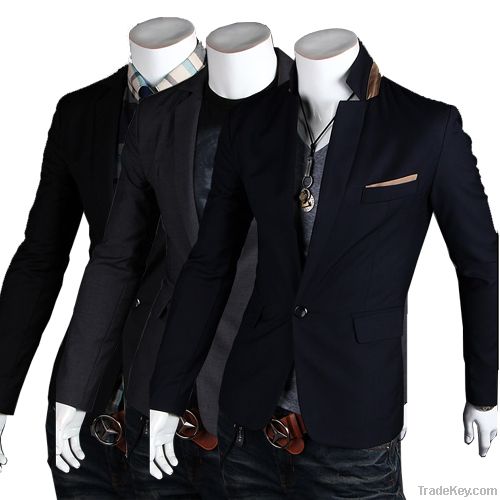 New men's boutique a grain of buckle leisure suit