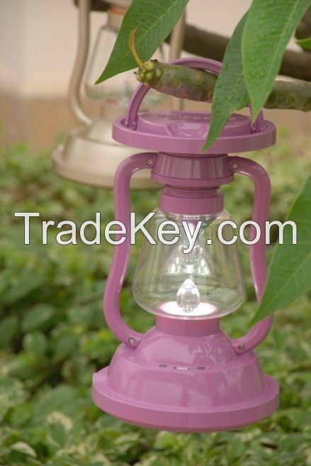 LED solar lantern LED solar camping Lantern with solar panel, with DC o