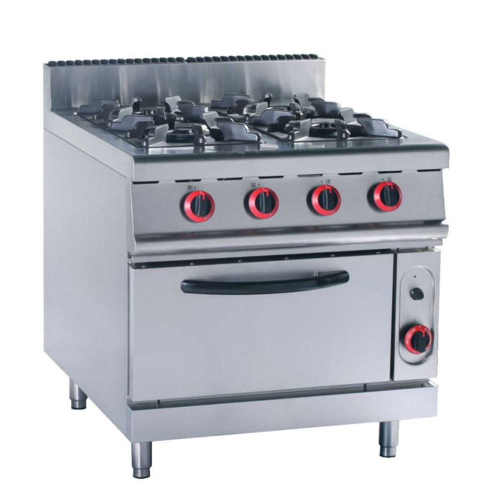 Gas range with 4-burner and Oven