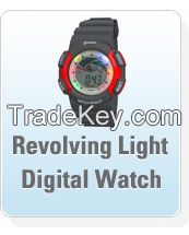 Revolving Light Digital Watch