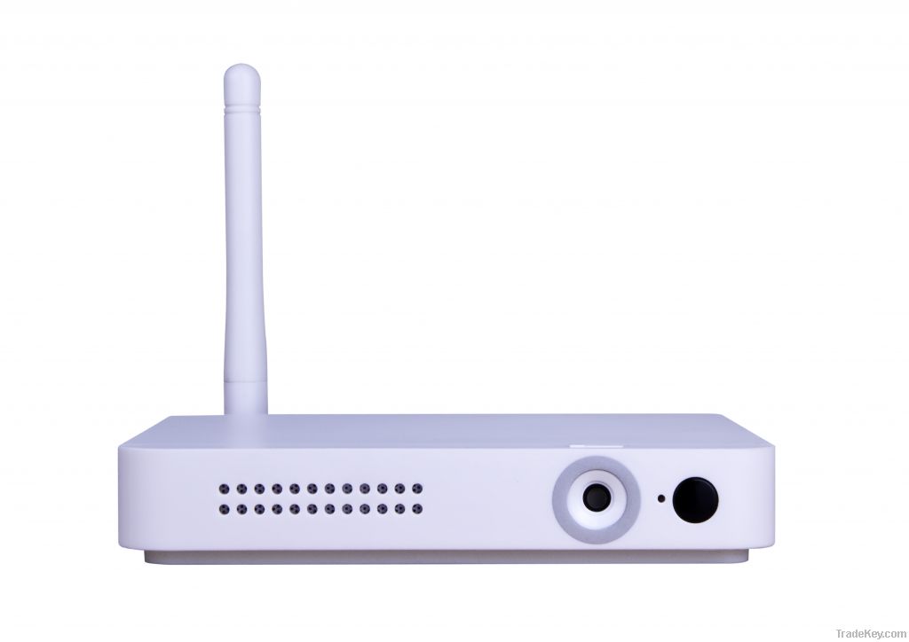 Set top box, internet on TV, Build-in HD camera, and offers WIFI signal.