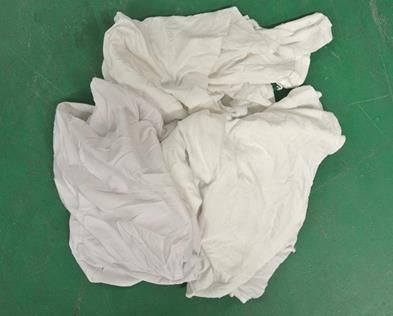 white t-shirt 100% cotton rag used cloth 
