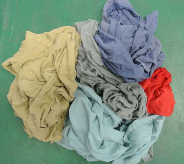 Dark color mixed  t-shirt 100% cotton rag used cloth for cleaning oil+ cheaper price