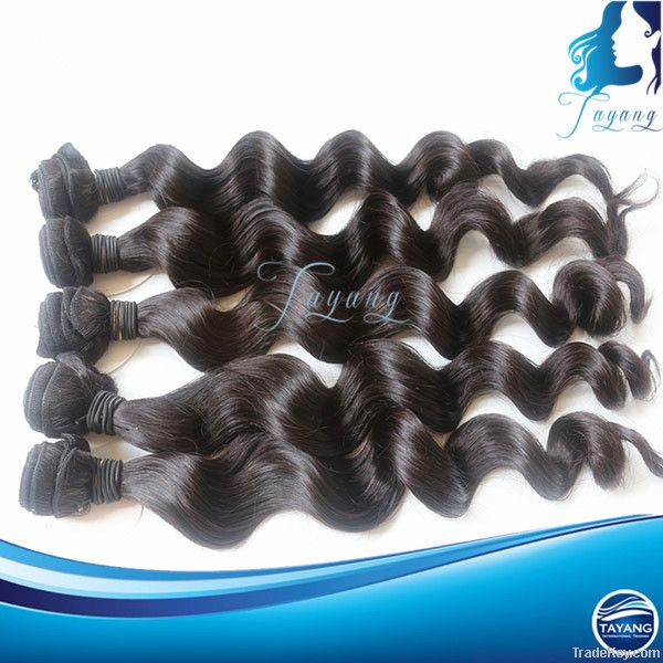 remy unprocessed loose wave 100% factory price human hair weaving