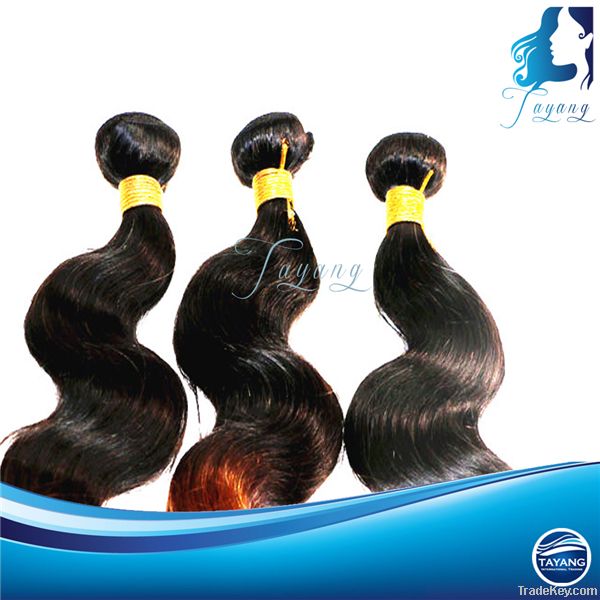 100% factory price two tone color brazilian human hair weaving