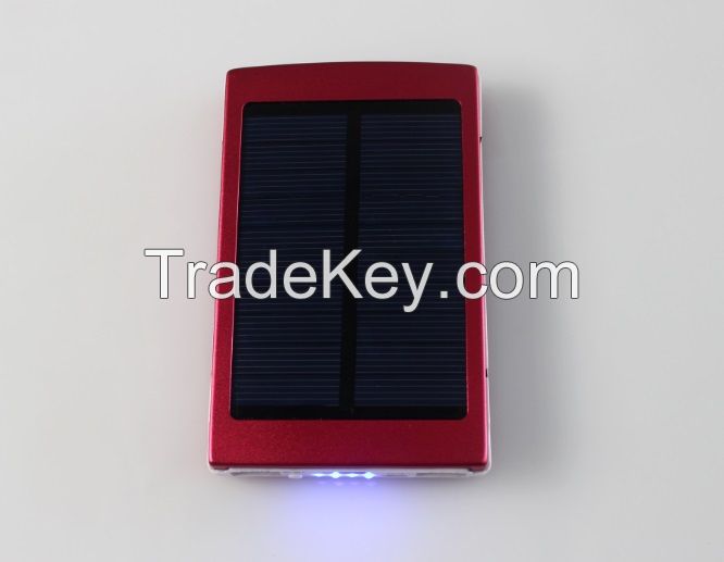 high quality 10000mAh solar portable charger for smart mobile phone