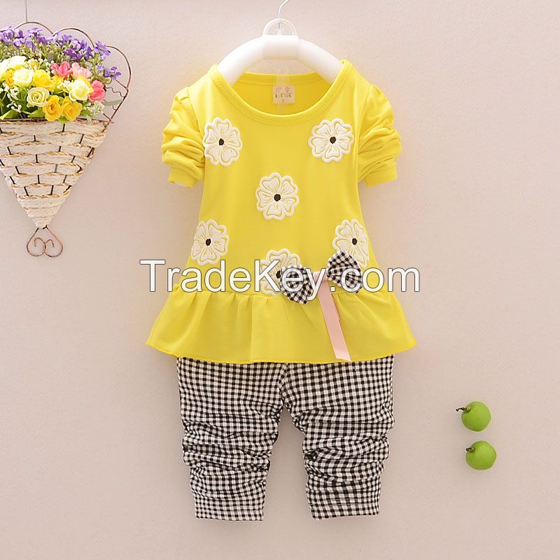 2015 hot sale children garment sets for girls