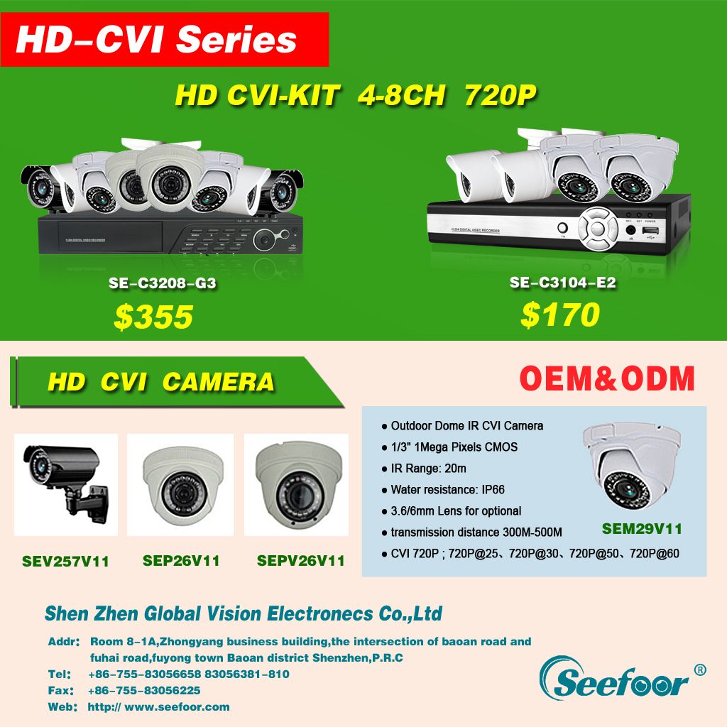 HD-Cvi 720p Kit Bullet Dome CCTV IR Camera Sdi Camera Cvi Camera