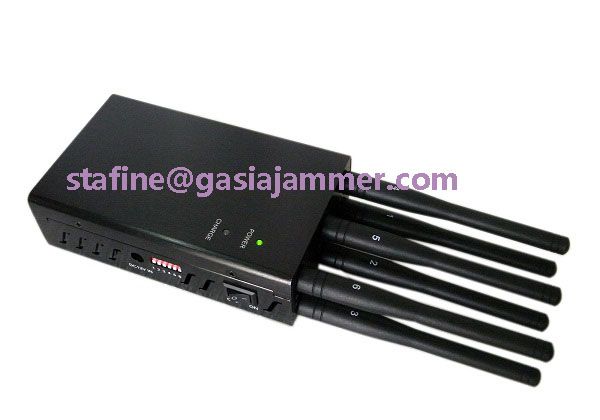 6 Antennas High Power Portable 3G/ 4GWIMAX/ WiFi/GPSL1 Jammer ( With DIP switch)