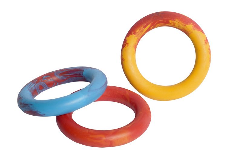 Eco-friendly, floating rubber dog toy - ring, fetch toy