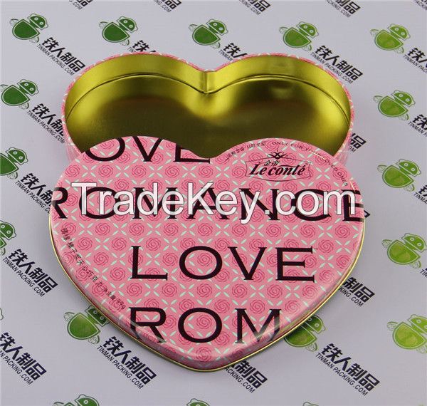 Heart shape Valentine's Day gift tin box