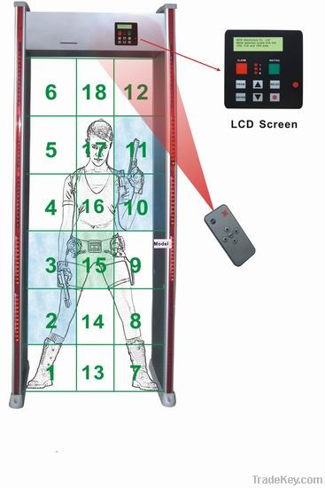 SF-500 18 Zones(LCD) Walk through metal detector