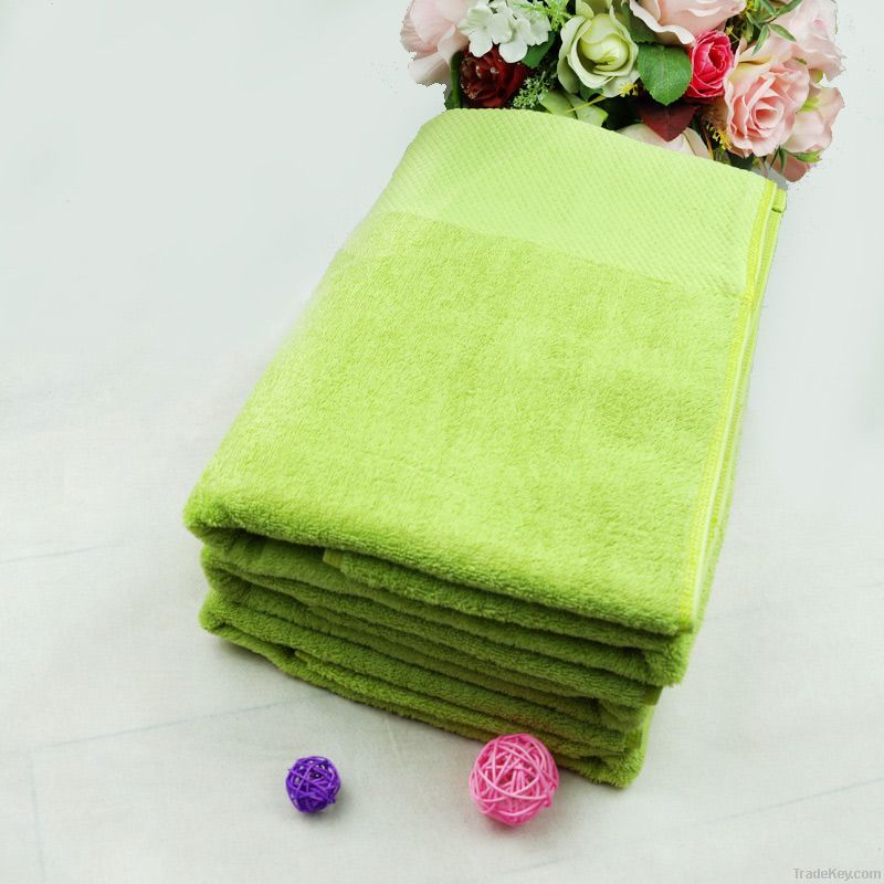Bright colored towel for hotel use