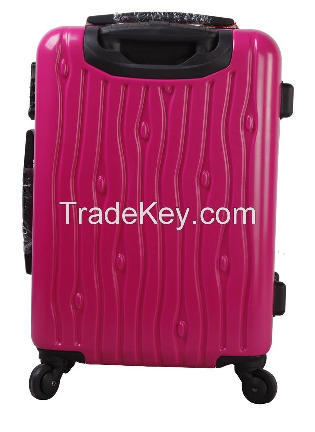 Rose red TSA locked luggage with 210 D nylon lining