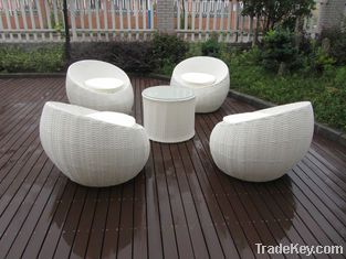 Comfortable Outdoor Rattan Furniture Sofa Chair Set For Garden