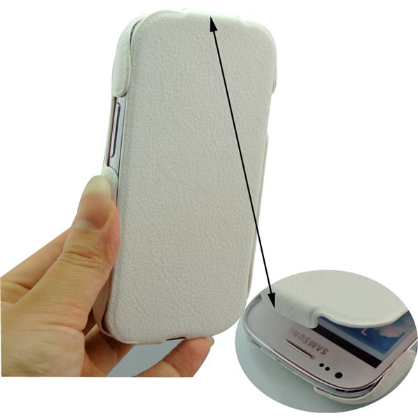 Mobile phone PU leather case leg stand for Samsung Galaxy S4