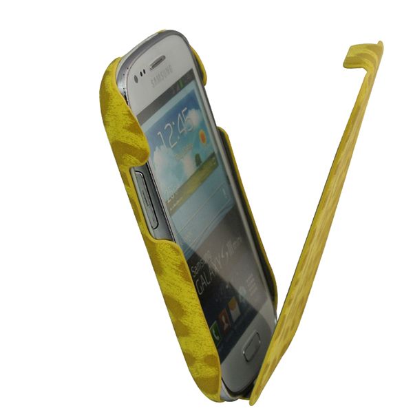 Mobile phone PU leather case leg stand for Samsung Galaxy S4