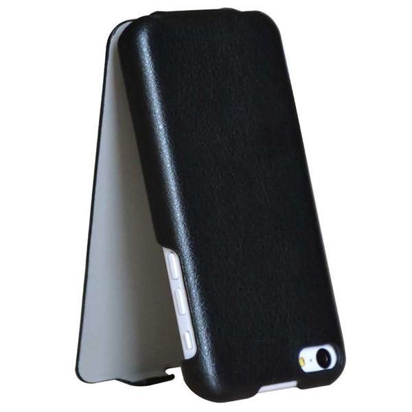 Mobile phone PU leather flip top case cover for iphone 5c 