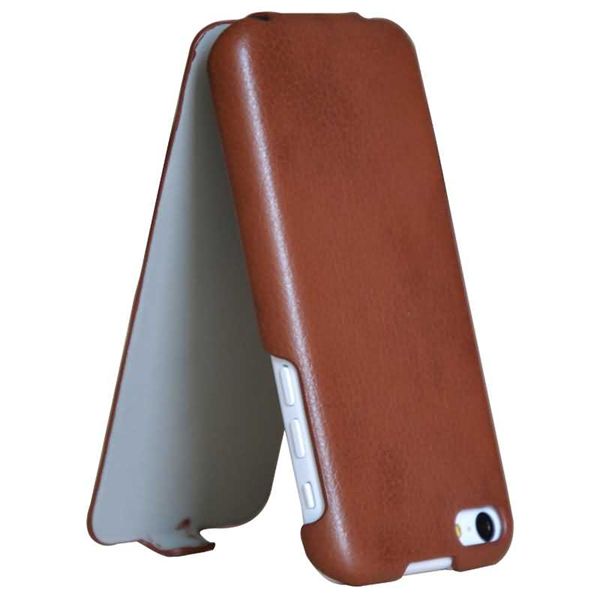 Mobile phone PU leather flip top case cover for iphone 5c