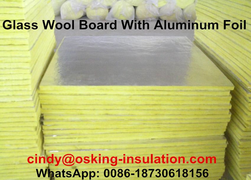 China cheap price glass wool board with aluminum foil insulation material