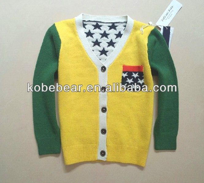 new style children sweater boy knitted garment cardigan stars
