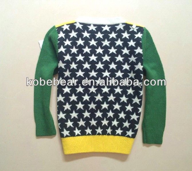 new style children sweater boy knitted garment cardigan stars