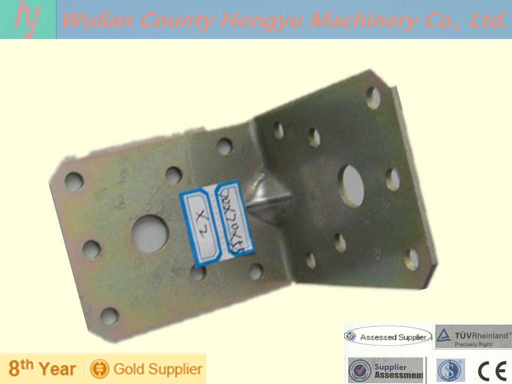 Galvanized metal bracket for wood