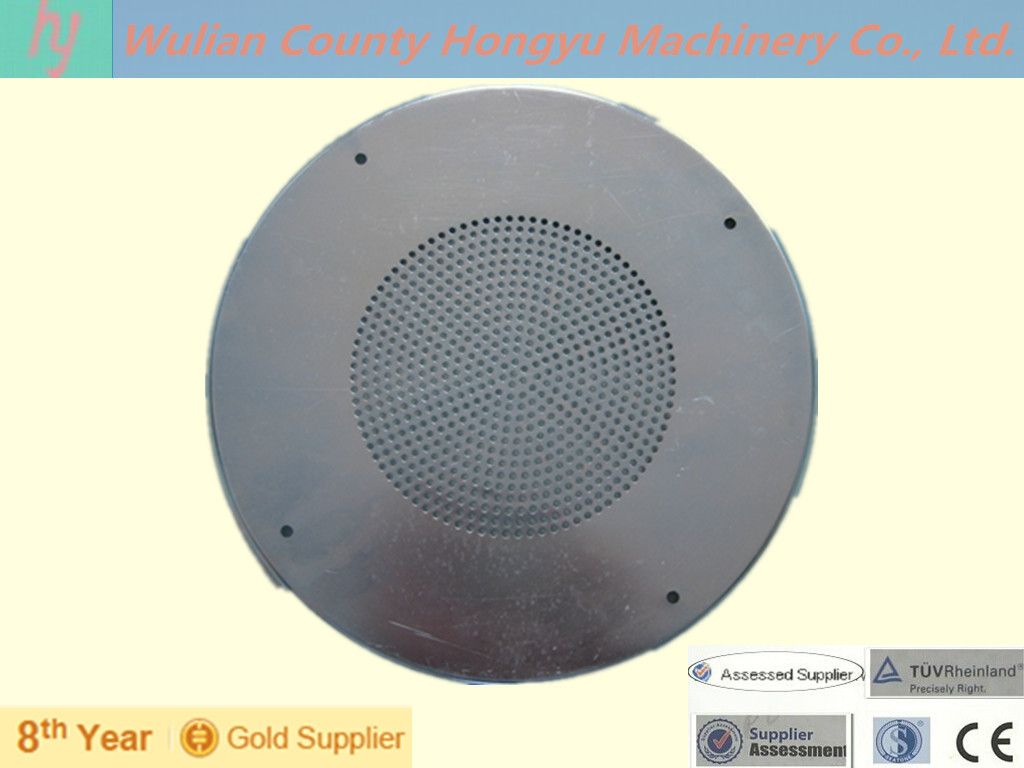 Round perforated metal mesh speaker grille