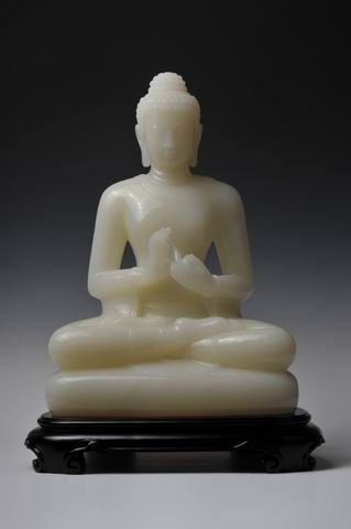  white mabble religious buddha status 