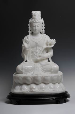  white mabble religious buddha status 