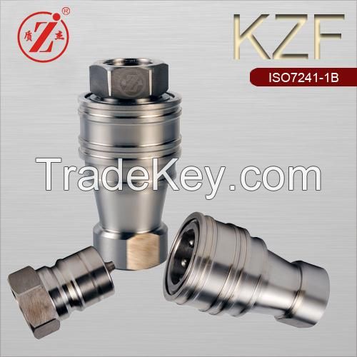 KZF ISO 7241 B chemical line stainless steel hydraulic quick coupler