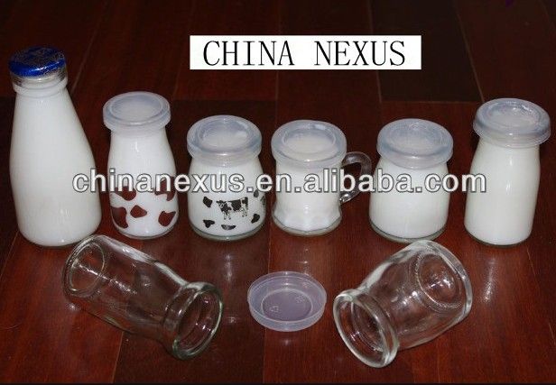 95ml Mimi New Design Mini Glass Milk Pudding Bottles Wholesale