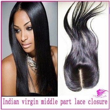 6A Grade Indian Virgin Human Hair Closure