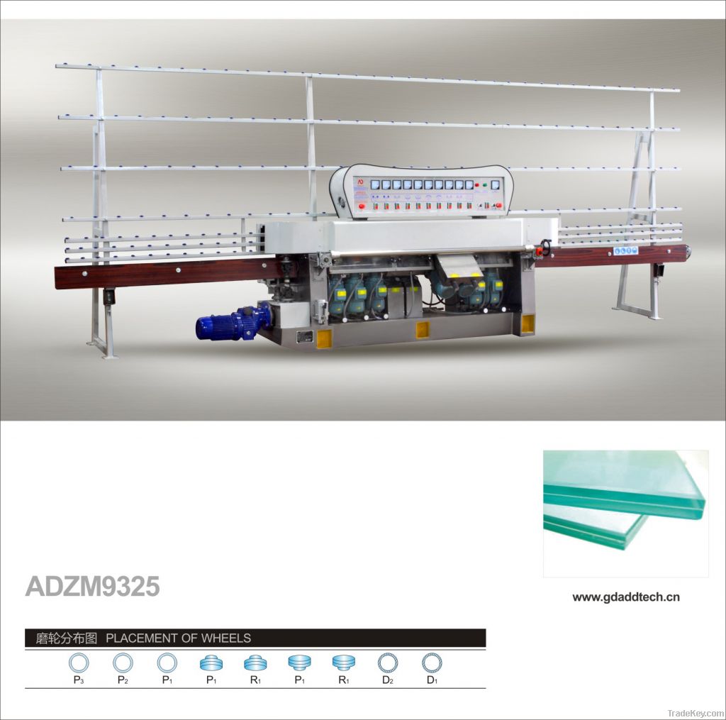 9 MOTORS GLASS STRAIGHT LINE EDGING MACHINE